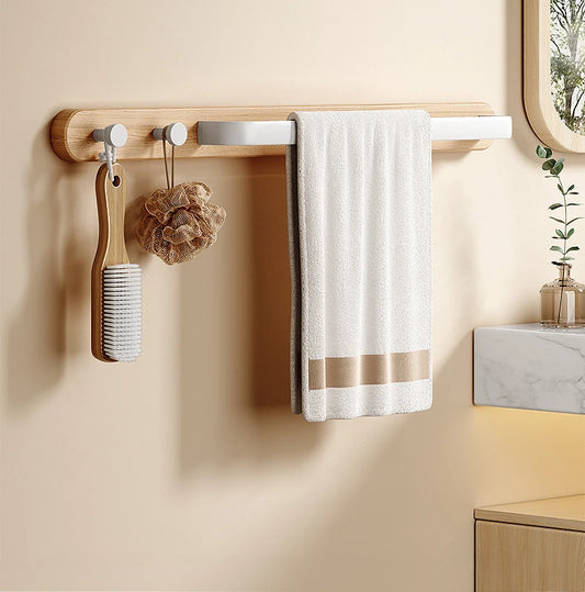 Bathroom Towel Holder Wall Mounted Towel Rack Shower Room Holder Towel Bar Hanger Toilet shelf Bathroom Accessories