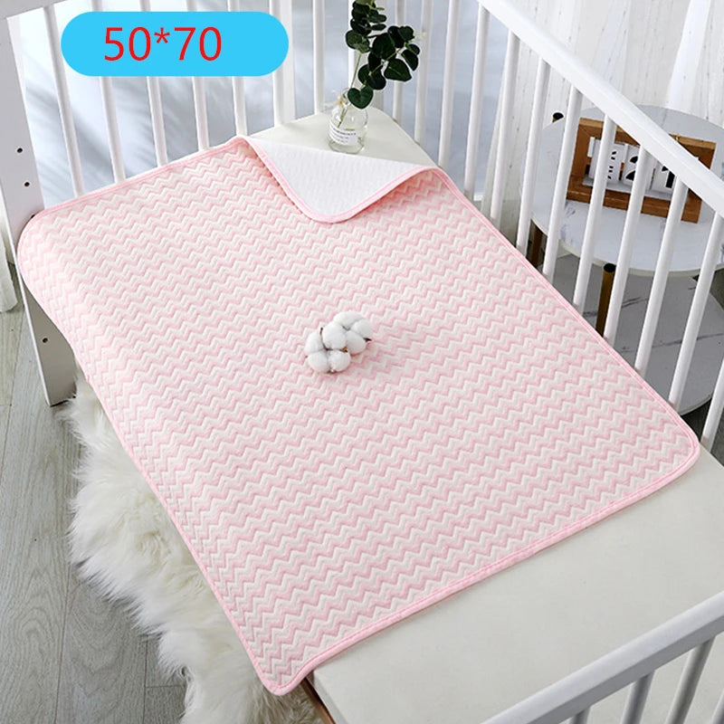 Baby Diaper Changing Mat Infant Cotton Reusable Diaper Pad Waterproof Crib Sheet Washable Newborn Bed Cover Urine Nappy Mattress
