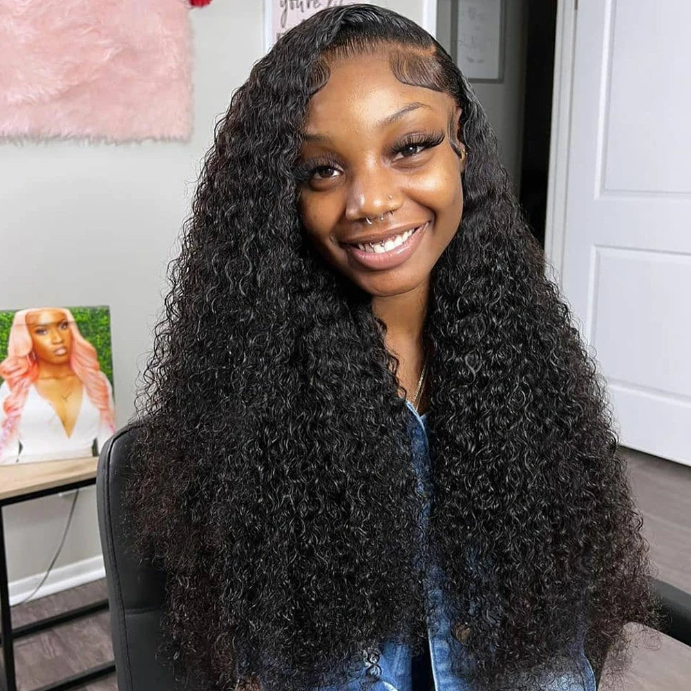 Deep Wave 250% High Density 13x6 HD Lace Frontal Human Hair Wig Brazilian Curly Water Wave Lace Frontal Wigs For Women CEXXY