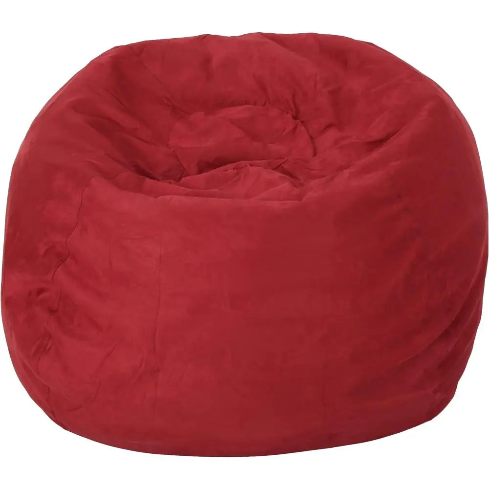 5-Foot Comfortable High-Density Shredded Foam Bean Bag Chair Removable Microsuede Cover Ideal Reading and Bedroom