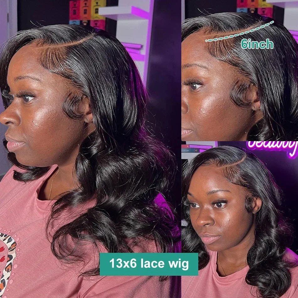 Body Wave Short Bob Human Hair Wigs 13X6 HD Lace Frontal Wig Brazilian Wavys Lace Front Wig Human Hair For Women Pre Plucked