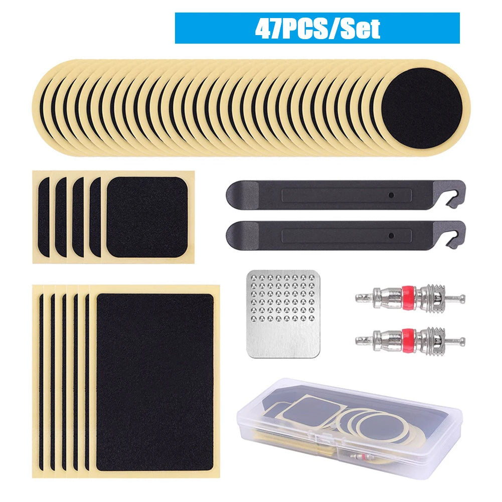 Bicycle Tire Repair Tool Glue Free Tire Patch Bike Flat Tire Repair Kit Rubber Puncture Patches Mountain Bike Accessories