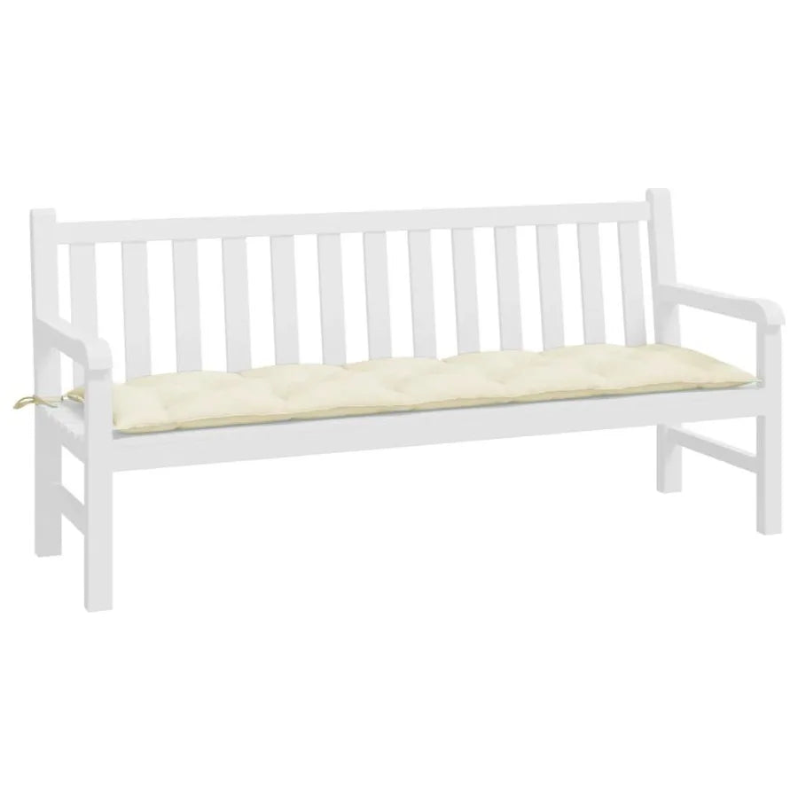 Garden Bench Cushion Cream White 70.9x19.7x2.8 Oxford Fabric