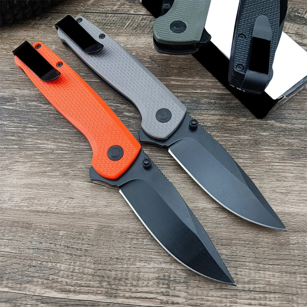 Bearing Survival Flipper Pocket Knife Hunting Camping Edc Self Defense D2 Blade Fiberglass Handle Military Tactical Folding Tool