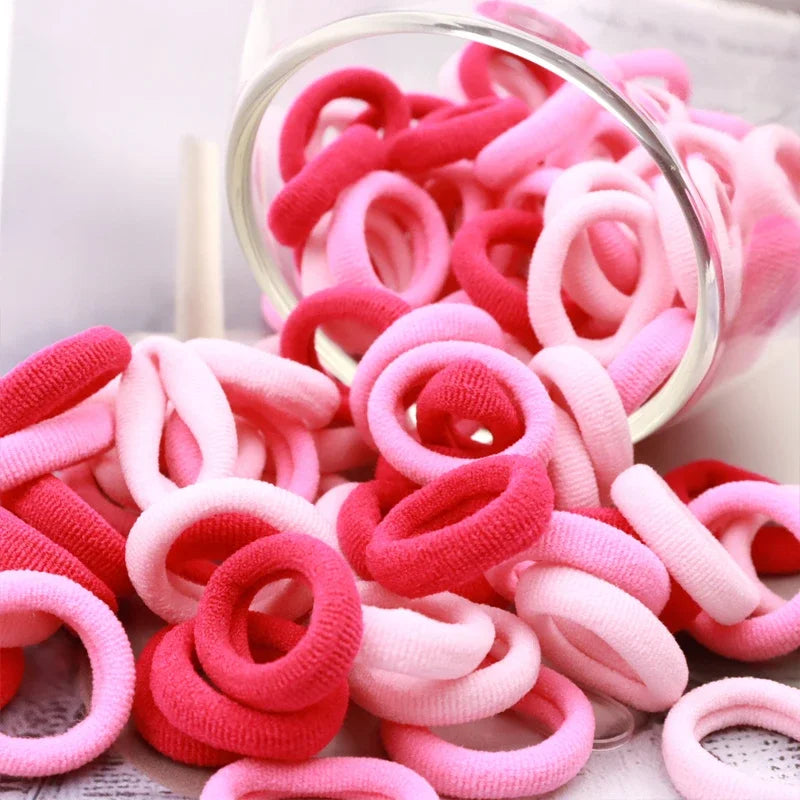 200Pc Colorful Nylon Elastic Hair Bands