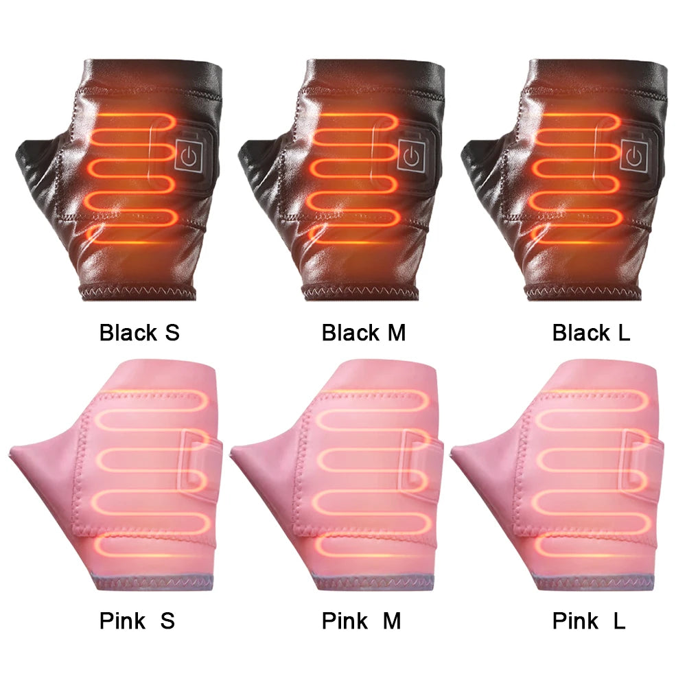 Self-Heating Electric Gloves Winter Hand Warmer Temperature Control USB Rechargeable Heated Gloves Outdoor Riding Thermal Gloves