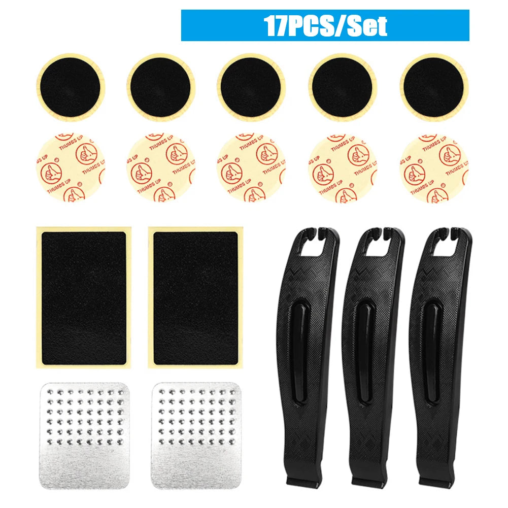 Bicycle Tire Repair Tool Glue Free Tire Patch Bike Flat Tire Repair Kit Rubber Puncture Patches Mountain Bike Accessories