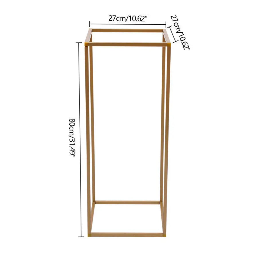 10PCS Gold Metal Wedding Flower Stand Floor Vases Flowers Column Road Lead Rack For Party Event Anniversary