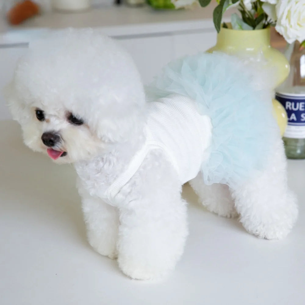 Pet Mesh Puffy Tutu Skirt – Layered Skirt for Small Dogs, Teddy Dogs, and Puppies