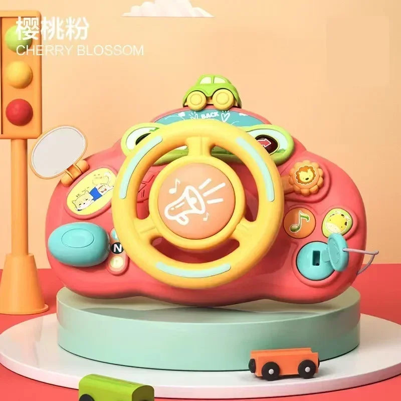 Baby Toy Electric Simulate Driving Car Co-pilot Steering Wheel