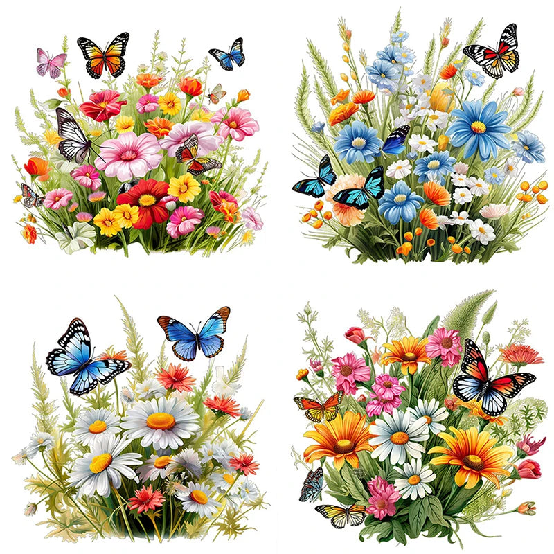 Butterfly Flower Waterproof Toilet Sticker Bathroom Toilet Seat Beautification Decorative Sticker Self-adhesive Decals