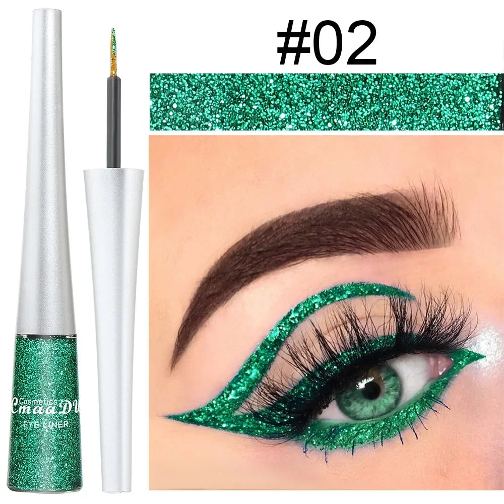 16 Colors Shiny Glitter Liquid Eyeliner