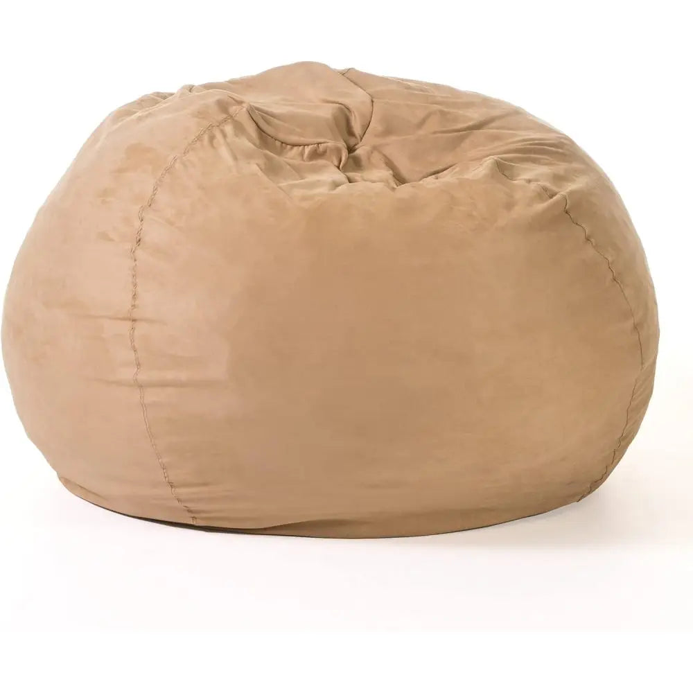 5-Foot Comfortable High-Density Shredded Foam Bean Bag Chair Removable Microsuede Cover Ideal Reading and Bedroom