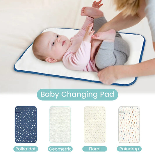 Portable Diaper Changing Pad, Easy Wipe Clean - Foldable Waterproof Baby Changing Mat, Infant Travel Essential
