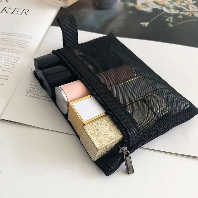 Mesh Cosmetic Travel Storage Makeup Bag Organiser