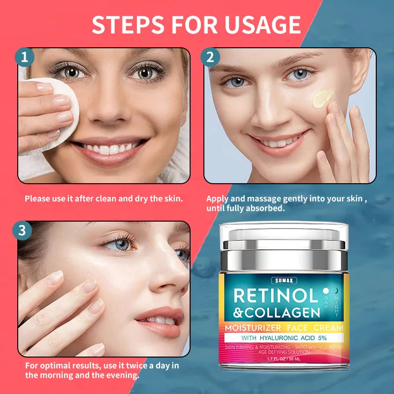 50ML Retinol Anti Aging Face Cream Moisturizing Wrinkle Remover