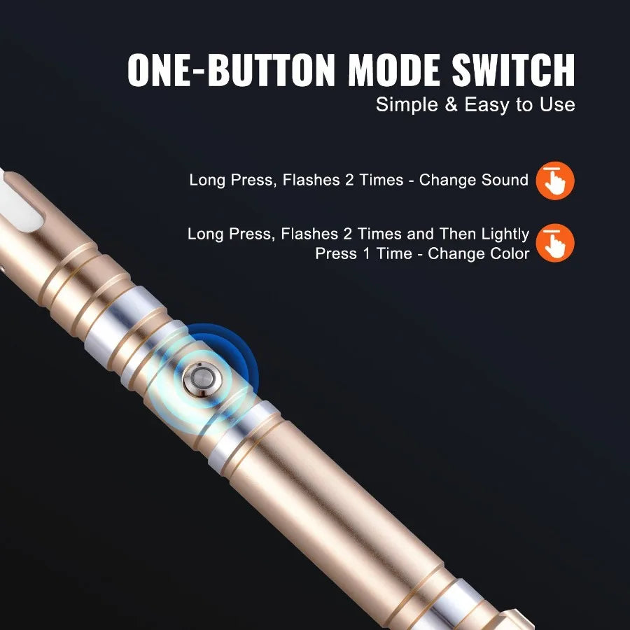 Lightsaber 12 RGB Colors 41 Mute Sound Rechargeable Dueling Light Saber
