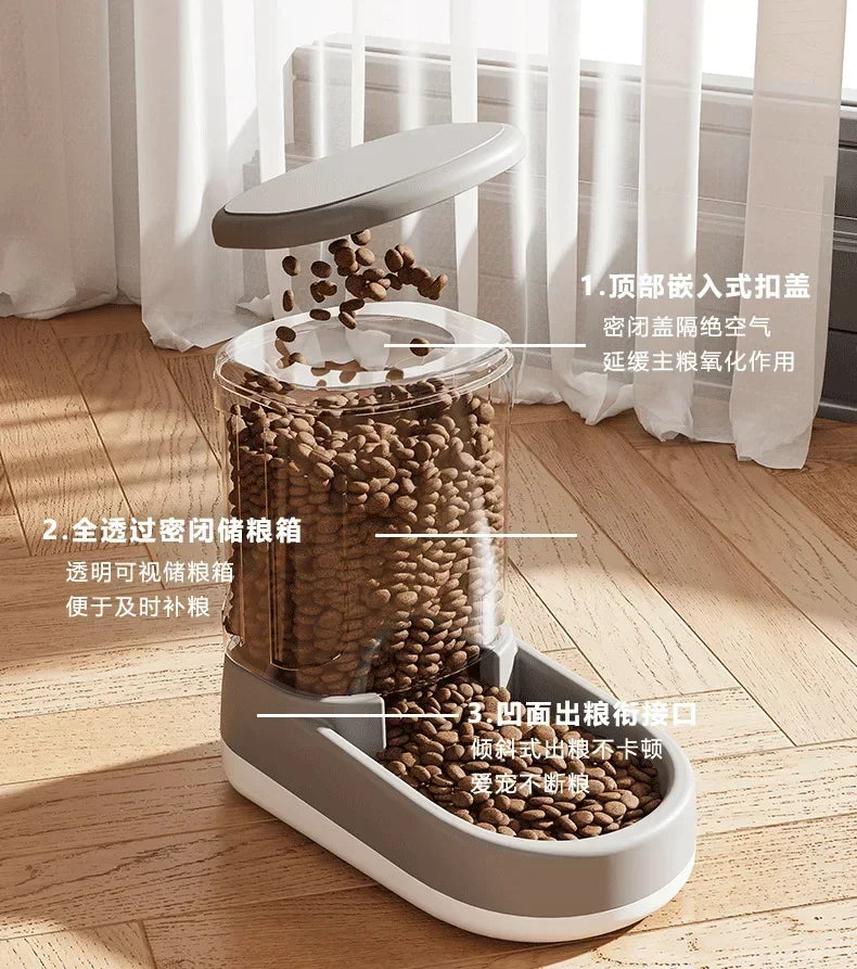Automatic Pet Water Dispenser for Cats & Dogs – Flowing Water Feeder Without Electricity, Gravity-Fed Drinking Bowl, Large Capacity, Easy to Clean Pet Supplies