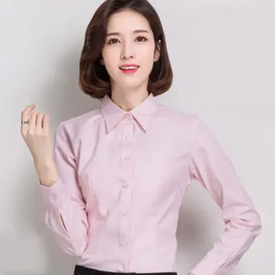 White Long Sleeve Shirt Blouse