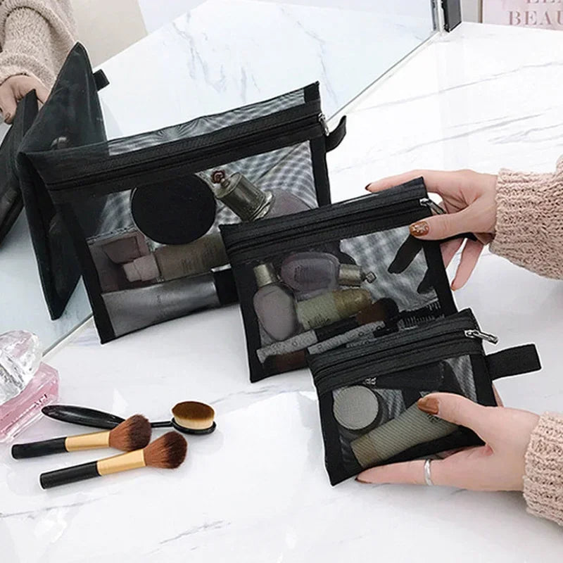 Mesh Cosmetic Travel Storage Makeup Bag Organiser
