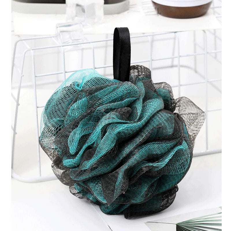 3PCS Exfoliating Flower Scrubber Body Brush Mesh Ball Puff Sponge Bath Shower