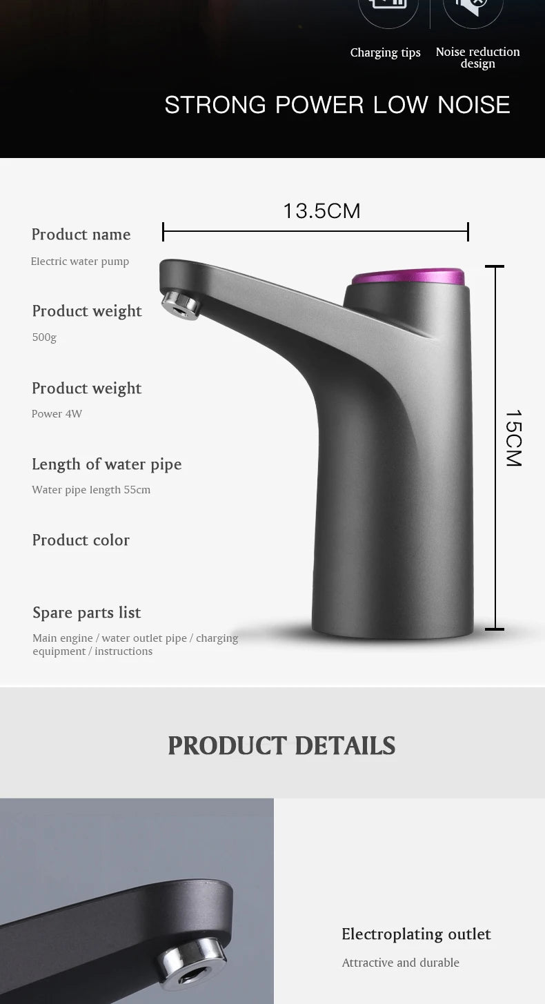 saengQ Automatic Water Pump Bottle Electric Water Dispenser