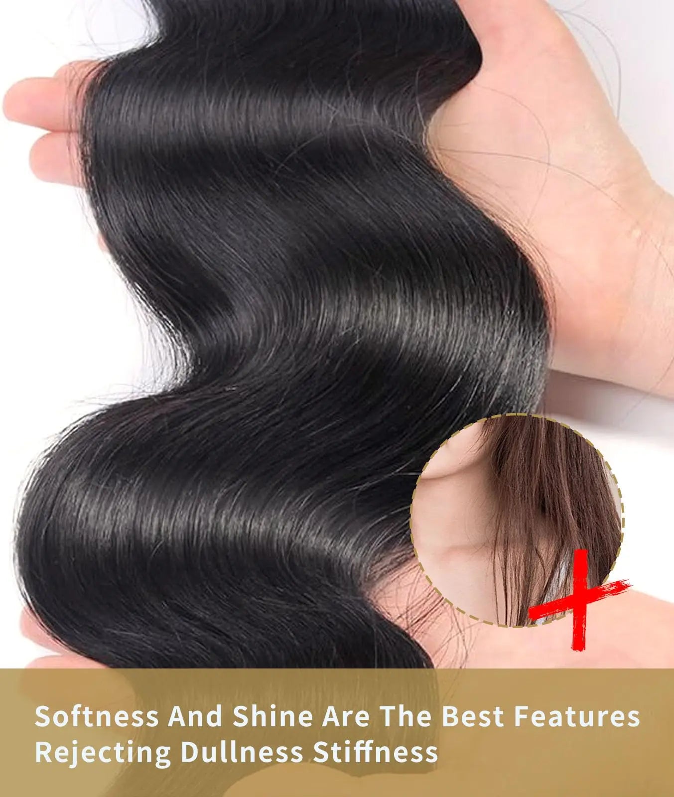 20 22 24 Inch Natural Black Body Wave 3 Bundles Brazilian Hair Water Wavy Weave Human Hair Bundles Hair Extensions For Women