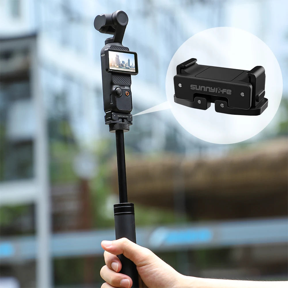 Quick Release Magnetic Mount Adapter 1/4 Screw Foldable Extension Bracket Tripod Adapter for DJI Osmo Pocket 3 Camera