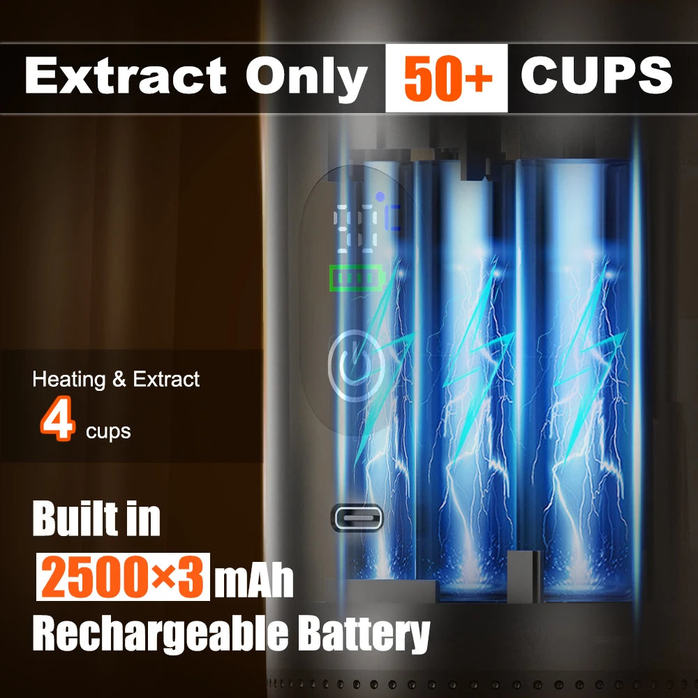 DENOKIN Portable Espresso Coffee Machine With Digital Display 3-in-1 Capsule Coffee Maker
