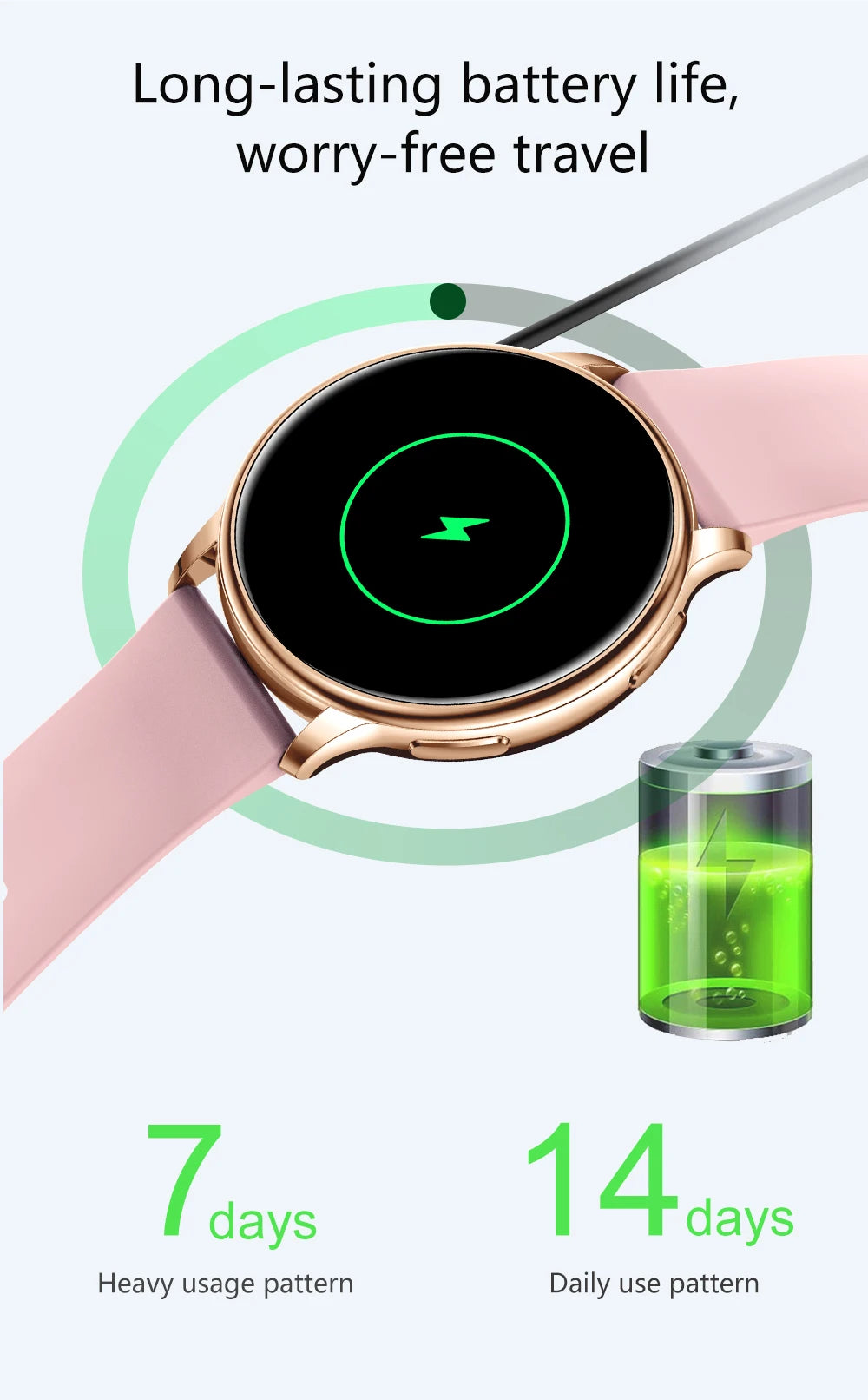 Womens Sport Fitness Bluetooth Call Smart Watch