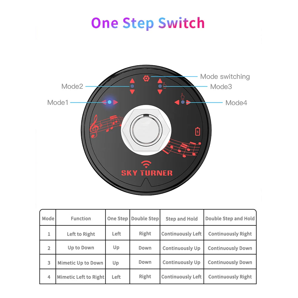 Wireless Page Turner Bluetooth-compatible Automatic Universal Score Page Turner For Phone Computer