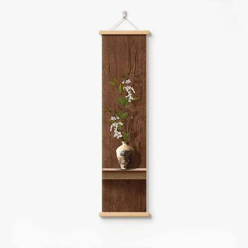 Zen Japanese Wall Hanging Tapestry – Vertical Canvas Art Decor