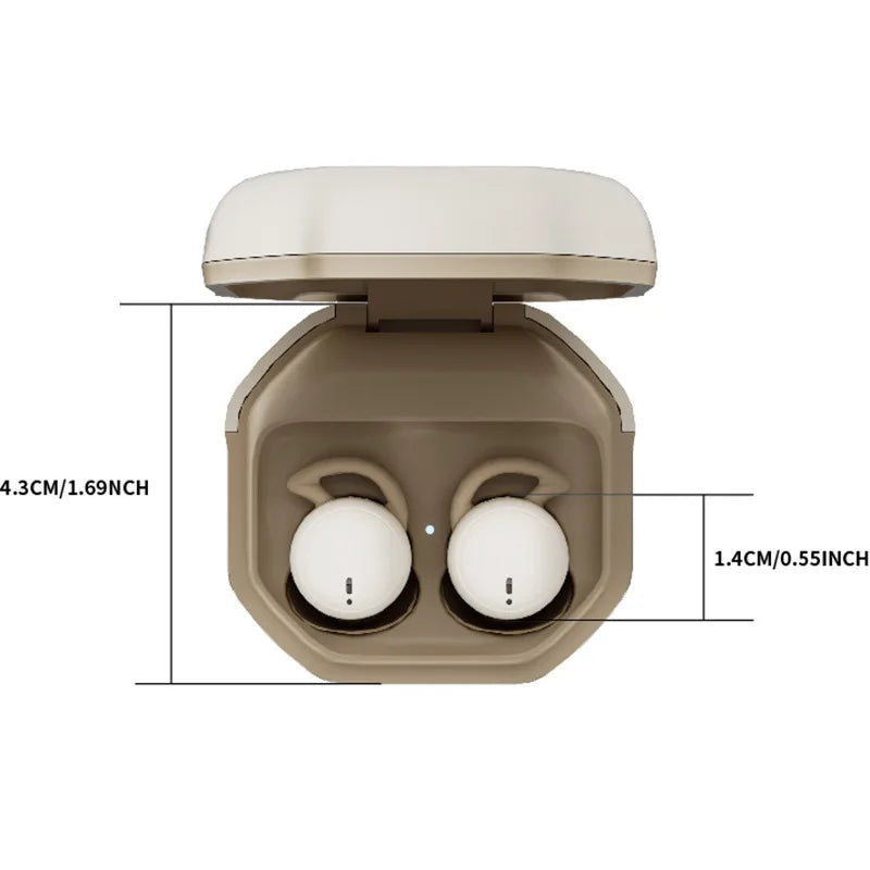 Bluetooth Earbuds for Sleeping invisible Small Wireless Earphones Mini Comfortable Noise Blocking for Side Sleeping Home Work