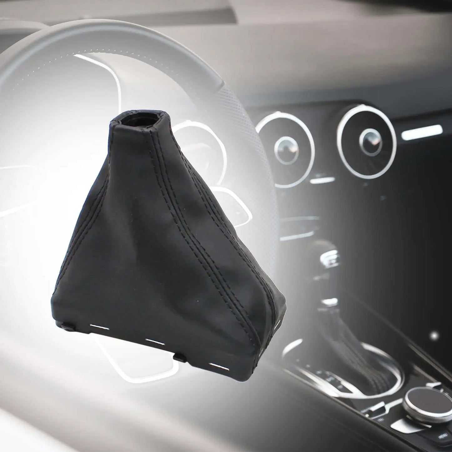 Automatic Gear Shifter Knob Boot Gaitor Cover Replacement Parts Auto Accessory PU Leather for A3 8P A4 B8 A5 A6 C6 Q5 Q7