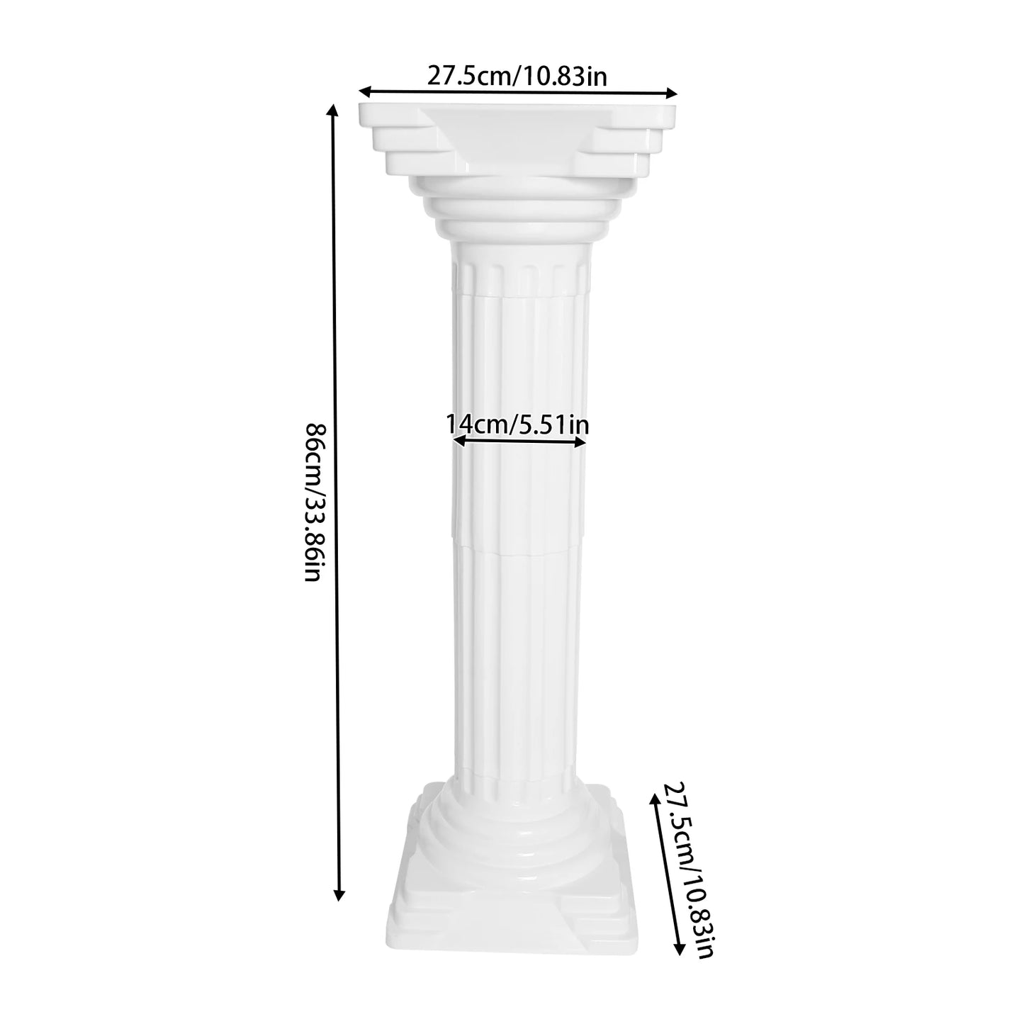 European-Style White Pillar: Elegant Decor for Weddings and Gatherings, Enhancing Charm and Romance