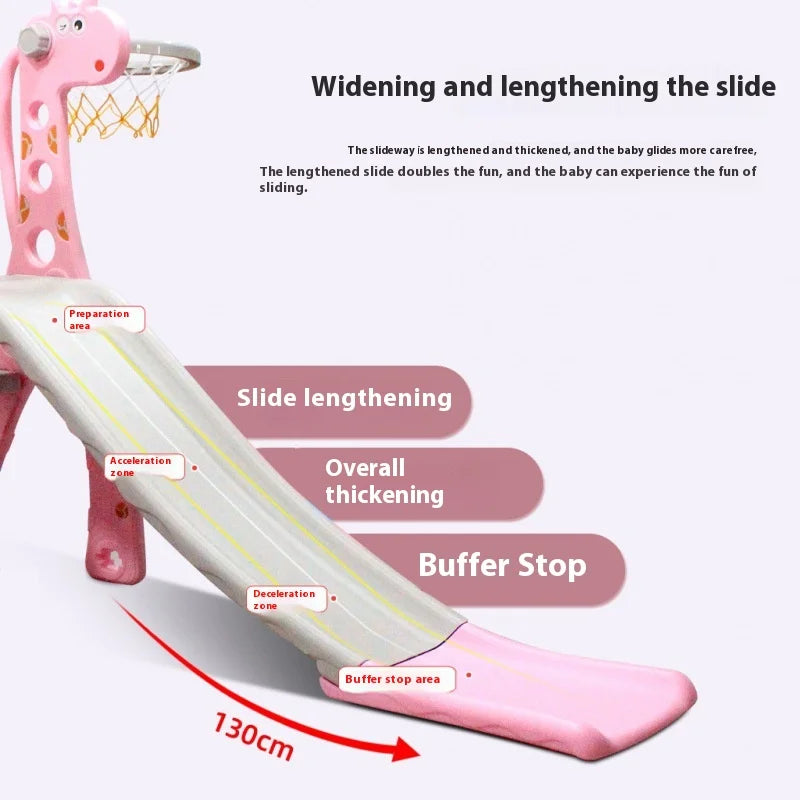 Household Children's Toys Slide Indoor Outdoor Family Playground Props Cartoon Giraffe Combination Swing Toys Gift for Kids