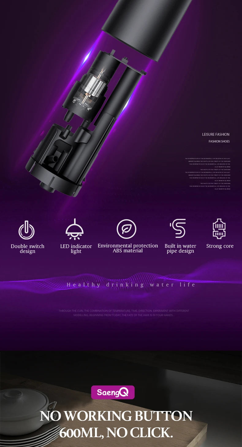 saengQ Automatic Water Pump Bottle Electric Water Dispenser