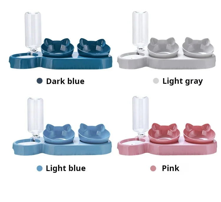 Dual-Purpose Pet Bowl with Water Dispenser – Automatic Drinking & Feeding for Cats and Dogs