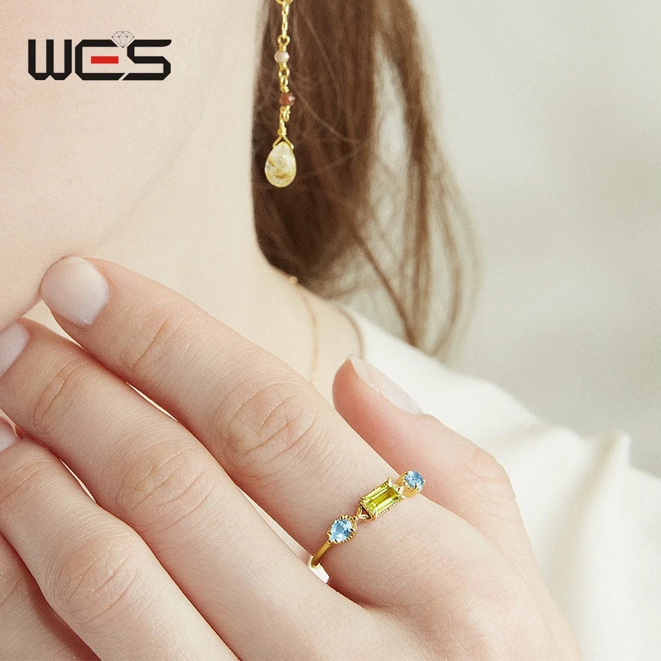 WES Sterling Silver Crystal Jewelry Set