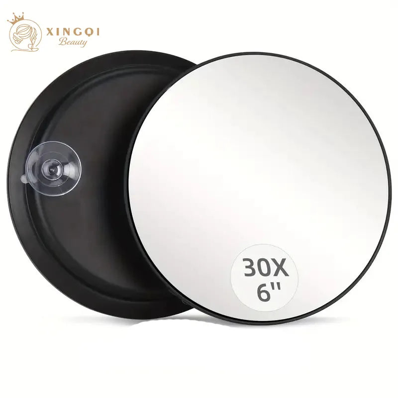 6" Round Make Up Mirror magnifying 10x 20x 30x Times With Suction Cups For Bathroom Mirror With 360 Stand