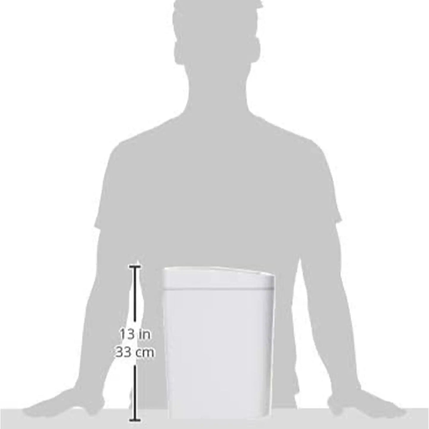 1.85 Gallon Plastic Motion Sensor Bathroom Trash Can for Next to the Sink or in the Shower