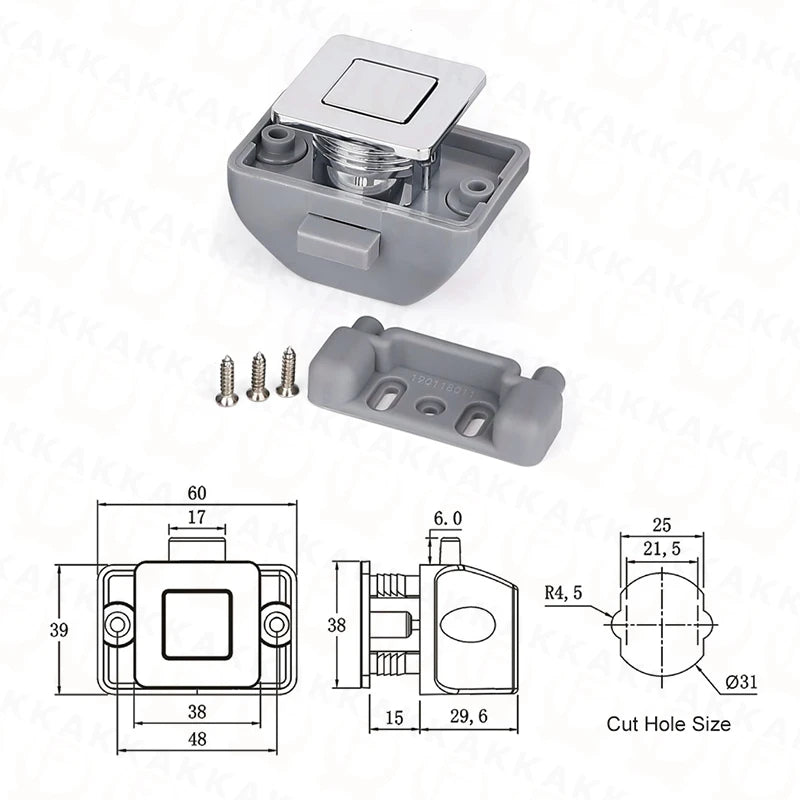 KAK 5pcs Push Locks