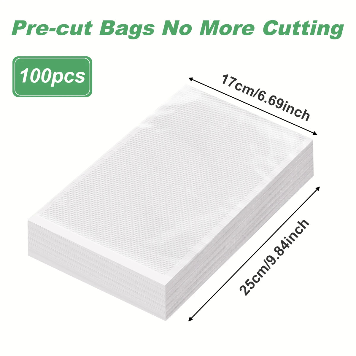 100pcs/lot BPA-Free Kitchen Vacuum Bags for Food Vacuum Sealer Packing Machine Food Storage Bag Kitchen Accessories