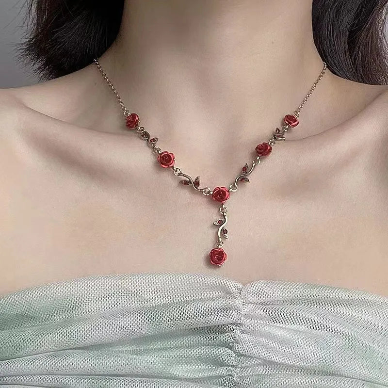 Rose Flower Bracelet Set