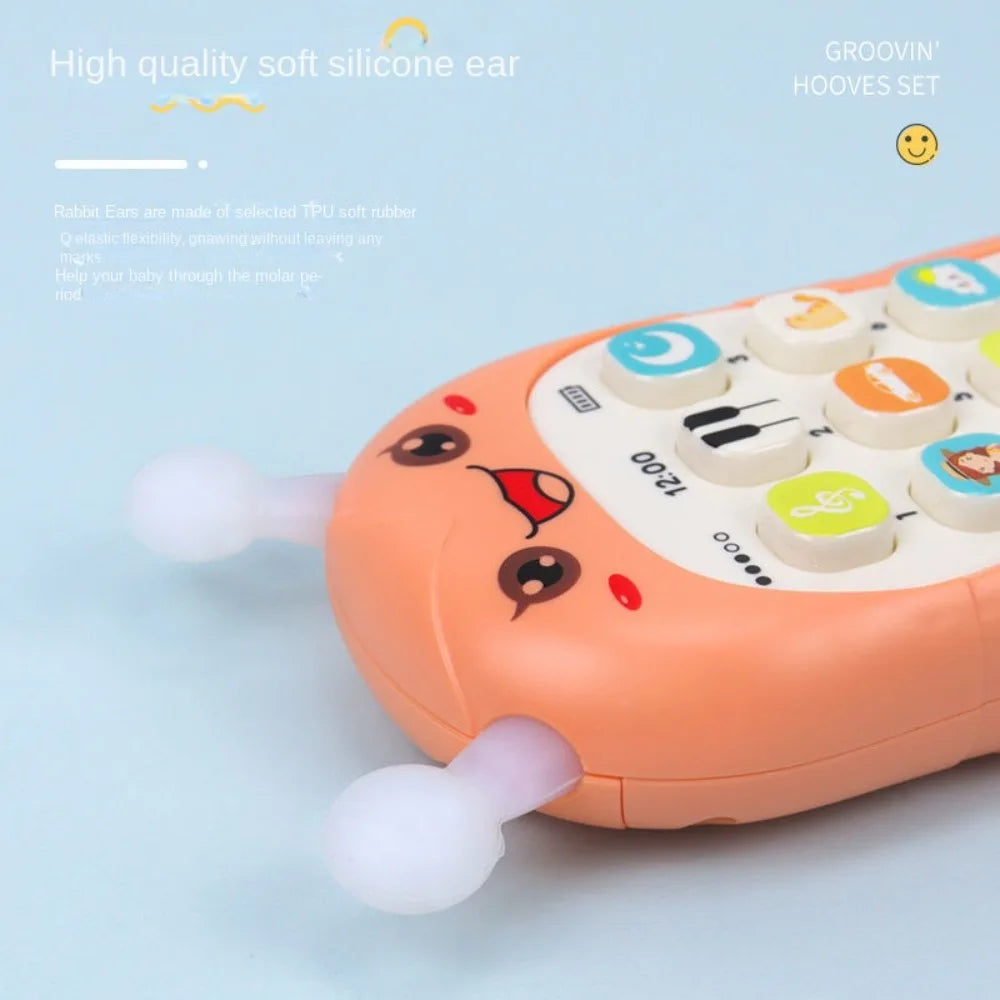Simulation Phone Electronic Baby Cell Phone Toy Electronic Voice Toy Phones Musical Toys Silicone Safe