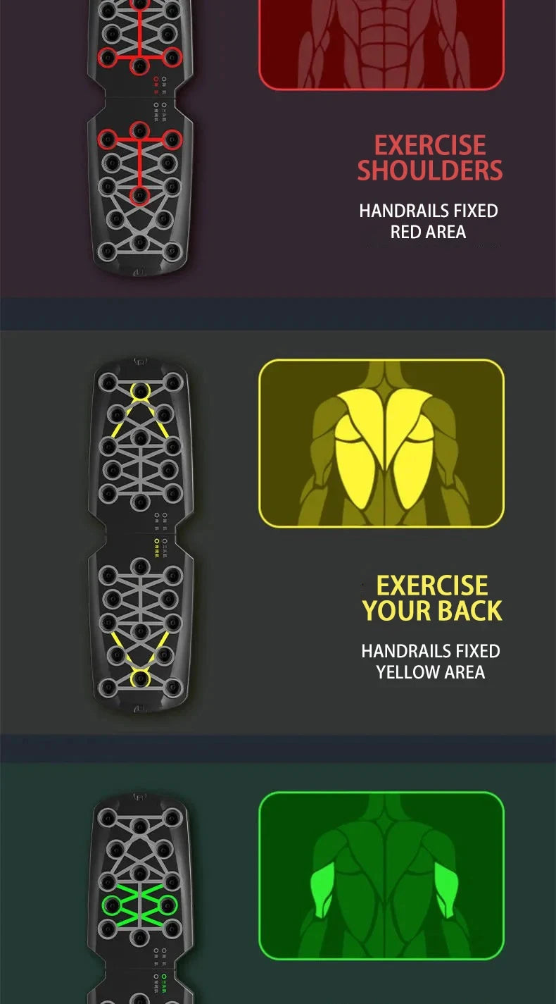Portable Multifunctional Push-up Board Set With Handles