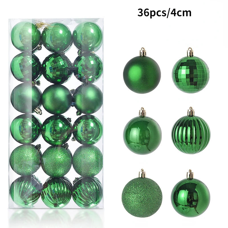 24-36Pcs Xmas Tree Balls Decorations