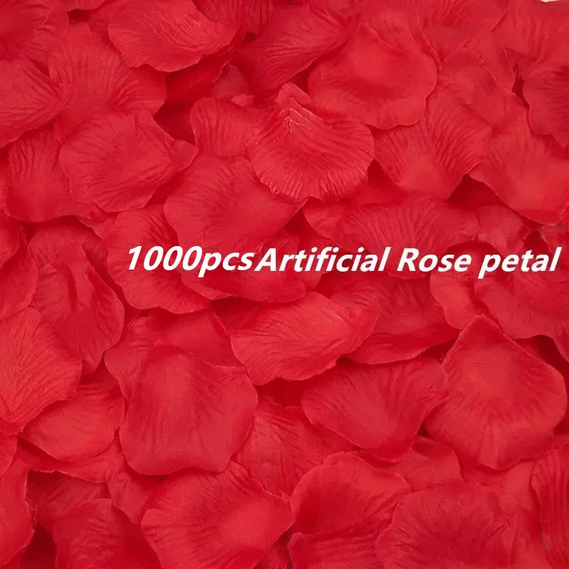 24/48 Pack Heart Shaped LED Tea Lights Candles with Artificial Rose Petals Romantic Night Decorations for Wedding Anniversary