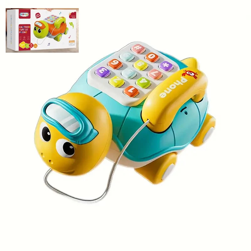 Musical Turtle Crawling baby Toys Interactive Baby Phone Toy with Piano Music Lights Toddlers Early Learning Educational Toys
