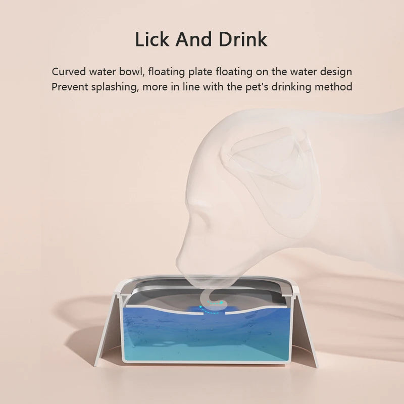 No-Spill Pet Water Bowl – Slow Feeder Drinking Dish for Dogs & Cats